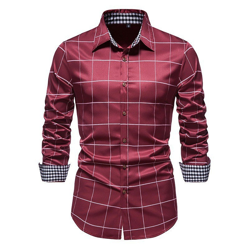 Herren Karo Hemd Hochwertig Modern Berlin Stil