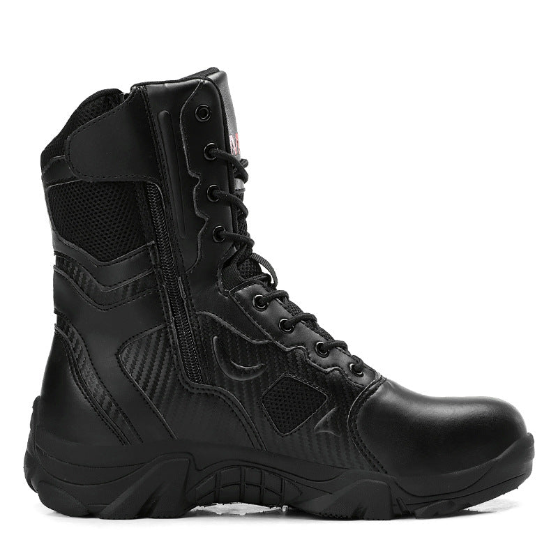 Herren Stiefel Tactical Knöchelschutz rutschfest Schwarz