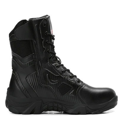 Herren Stiefel Tactical Knöchelschutz rutschfest Schwarz