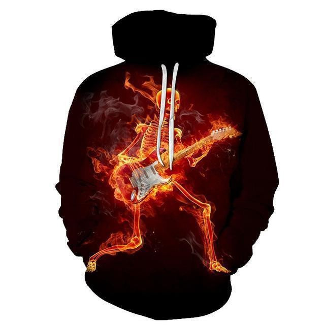 Herren Kapuzenshirt mit lebendigem Tigerdesign und feurigen Akzenten BerlinGlamour.