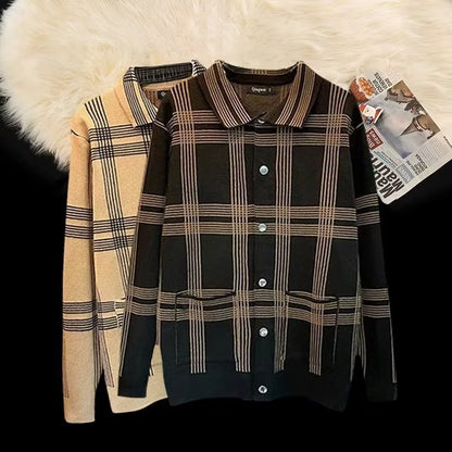 Damen Hemdjacke Kariert Praktisch Mit Taschen