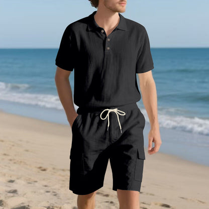 Herren Poloshirt und Badeshorts mit Taschen Sommer - BerlinGlamour