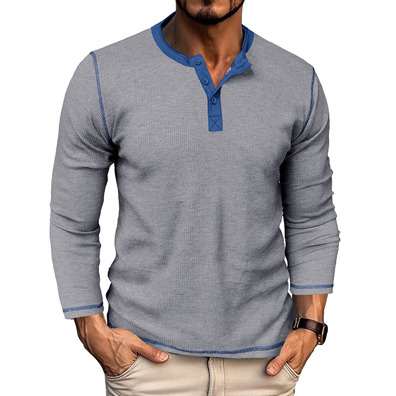 Herren Langarmshirt Modern Gestreift Berlin Style