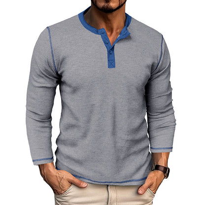 Herren Langarmshirt Modern Gestreift Berlin Style