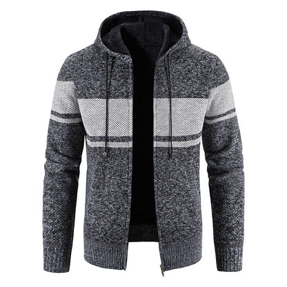Herren Kapuzenjacke Modern Strickdesign Weich
