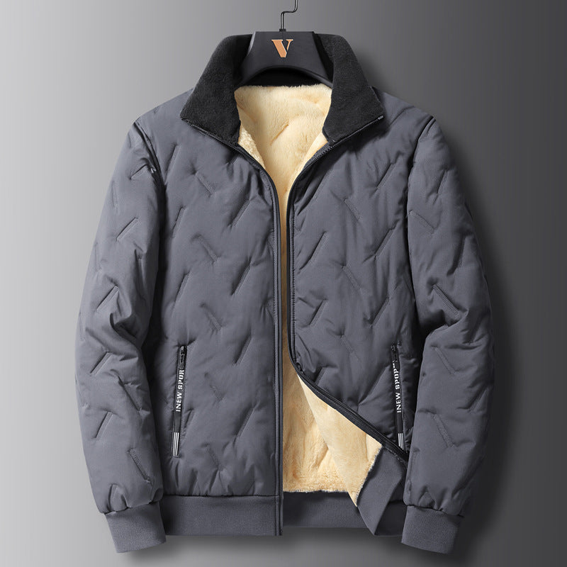 Herren Winterjacke Warm Steppjacke Fleece Innenfutter
