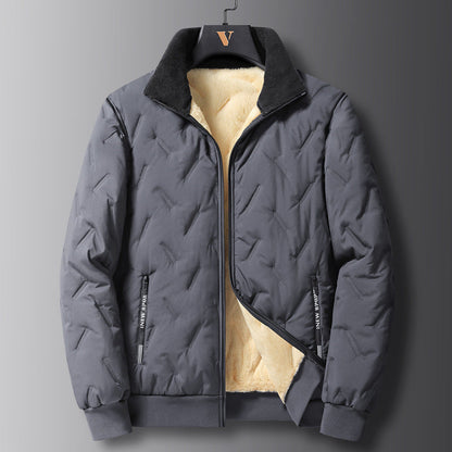 Herren Winterjacke Warm Steppjacke Fleece Innenfutter