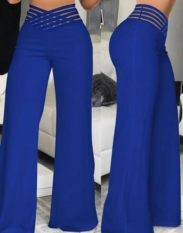 Hohe Taille Jeans Weite Beine Stretch Komfort