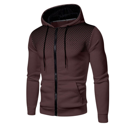 Herren Kapuzenpullover Sportlich Funktionell Reißverschluss