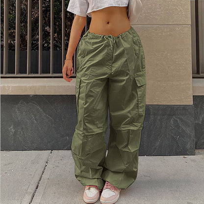 Damen Cargo-Hose Elastisch Mit Seitentaschen
