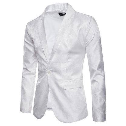 Herren Blazer Elegant mit Floralem Muster und Glanzfinish