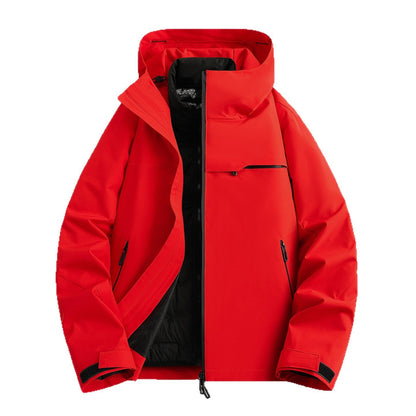 Herren Outdoor-Jacke wasserfest mit Kapuze Isolierung