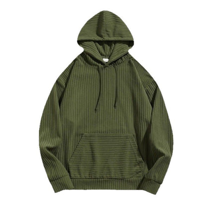 Herren Hoodie Lässig mit Rippenmuster und Taschen