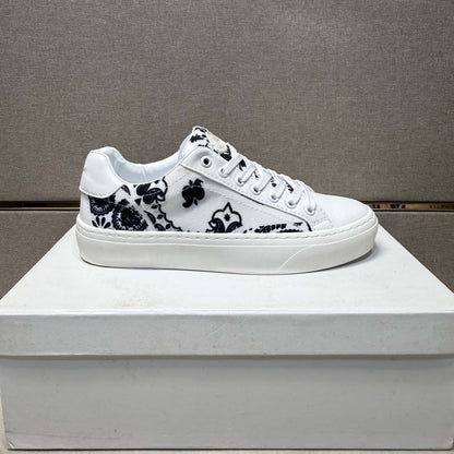 Damen Sneaker Blumenmuster Weich Komfortabel