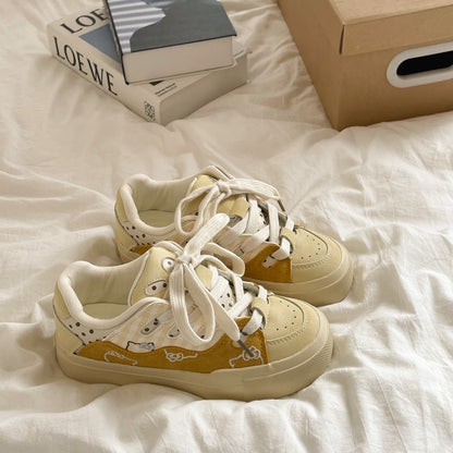 Damen Sneaker Atmungsaktiv Blumenmuster Modisch