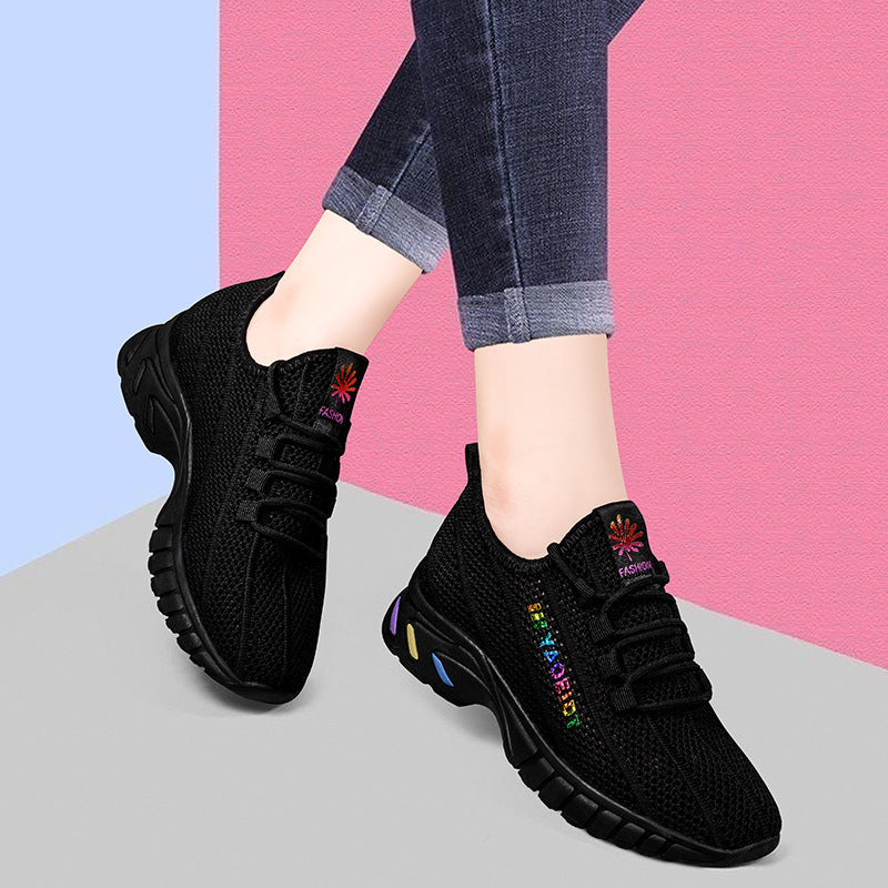 Damen Sportschuhe Freizeitschnürer Atmungsaktiv Elastisch