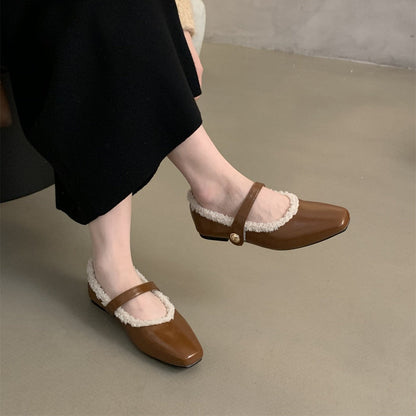 Damen Ballerinas Weich Bequem Mit Riemchen