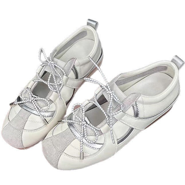 Damen Sneaker Sportlich Modisch Weiße Schuhe
