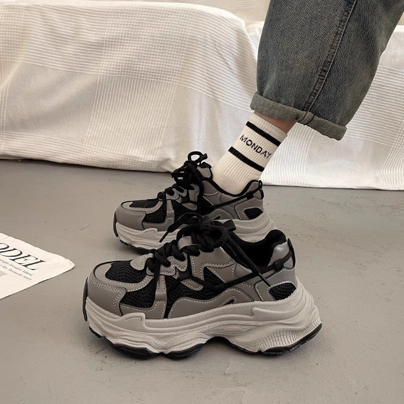 Damen Sneaker Chunky Atmungsaktiv Weich