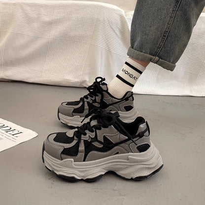 Damen Sneaker Chunky Atmungsaktiv Weich