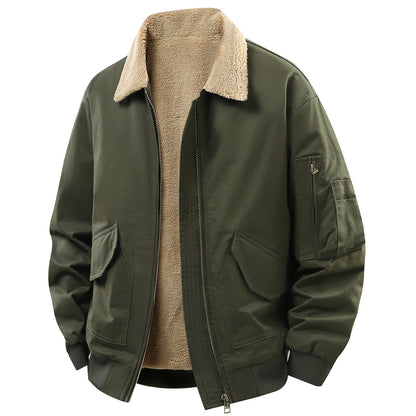 Herren Steppjacke Warm Isoliert Vieltaschig