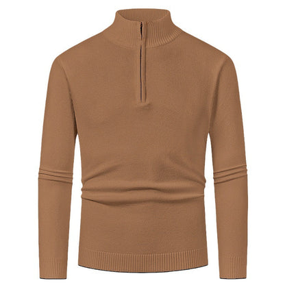 Herren Pullover Modern Mit Stehkragen Reißverschluss