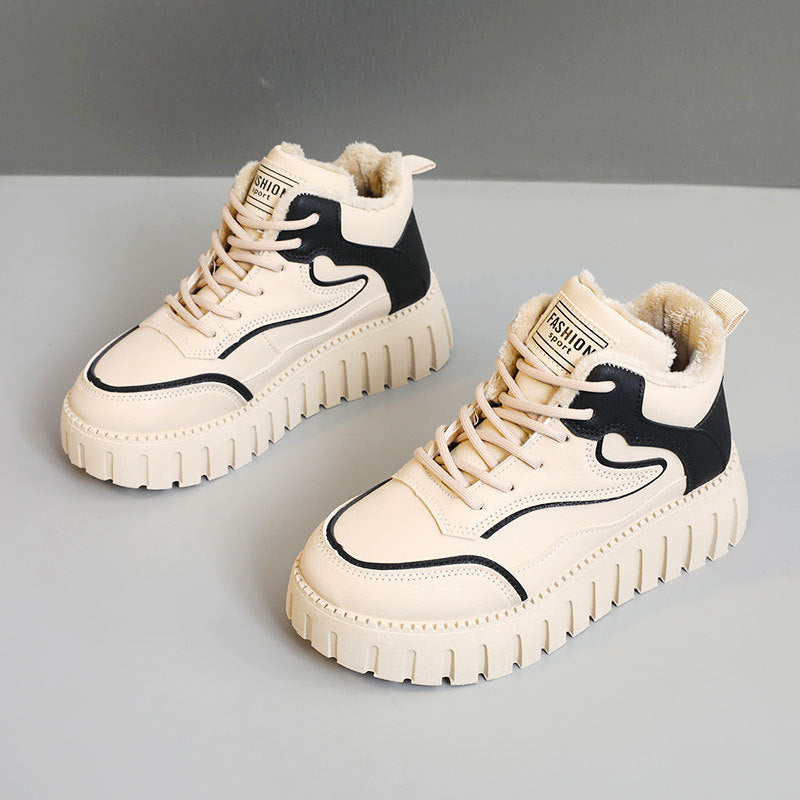 Damen Sneaker Warm High-Top Kuschelig Winter