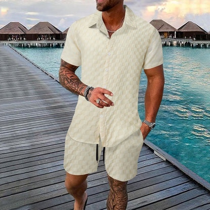 Herren-Hemd Lässig mit Shorts Set Sommer Berlin