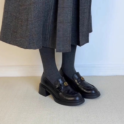 Damen Slipper Elegante Blockabsatz Riemenverschluss Komfort