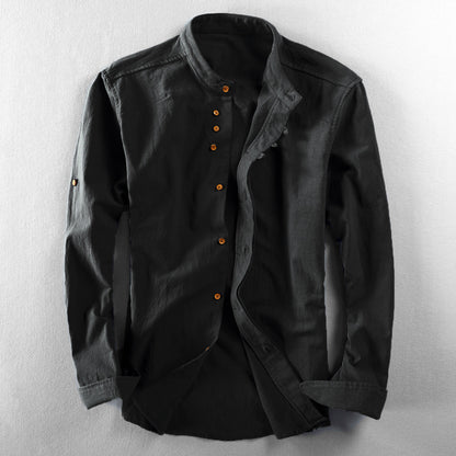 Herrenhemd Slim Fit Stehkragen Modern