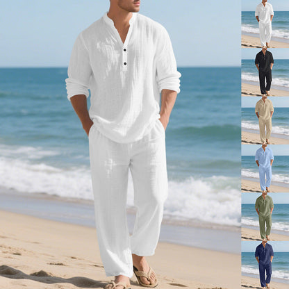 Herren Homewear Set Bequem Elegant Lang - BerlinGlamour