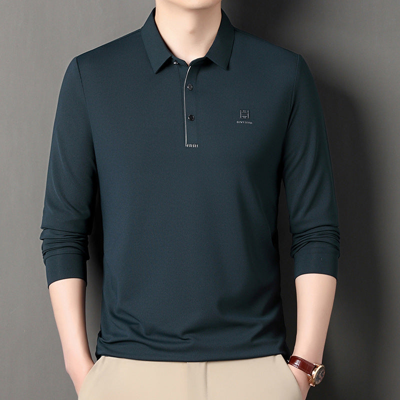 Herren Poloshirt Langarm Sportlich atmungsaktiv