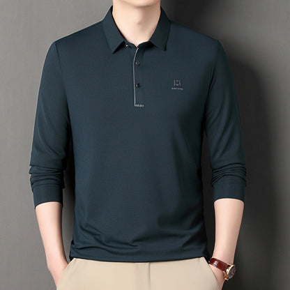 Herren Poloshirt Langarm Sportlich atmungsaktiv