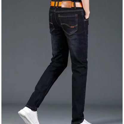 Herren Slim Fit Jeans Modern mit Elastischem Bund
