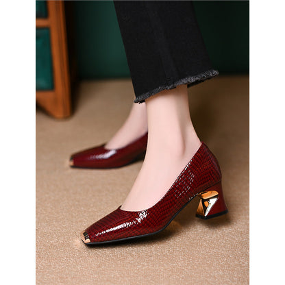Damen Pumps Elegant Glänzend Schuhe Heidi Mode