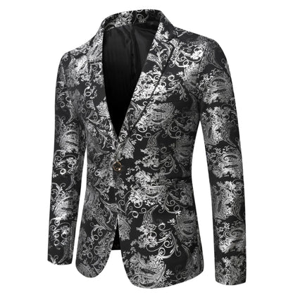 Herren Blazer Elegant Mit Muster Luxus Design