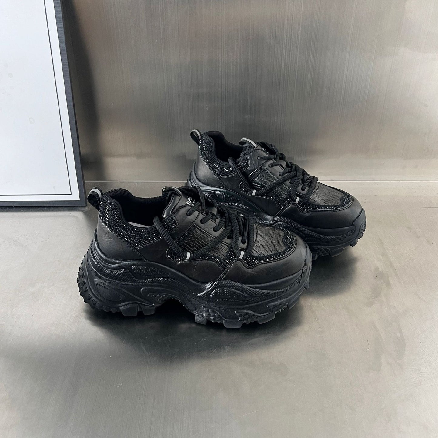 Damen Sneaker Sportlich Chunky atmungsaktiv Rutschfest