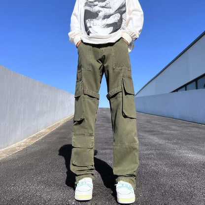 Herren Cargo-Hose Modern mit Reißverschluss-Taschen - BerlinGlamour