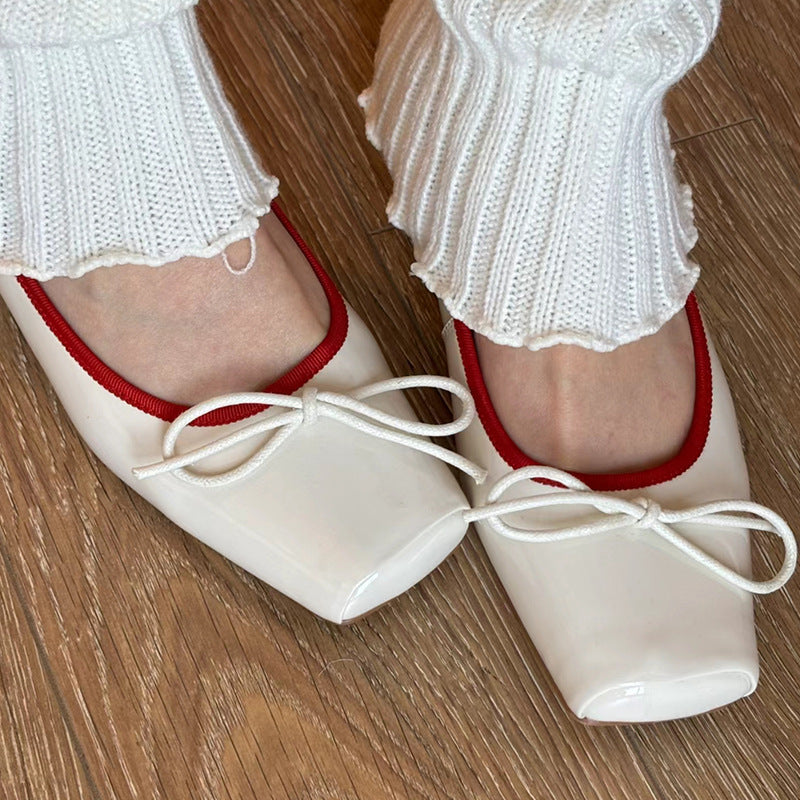 Damen Ballerinas Elegante Schleifen Komfortabel