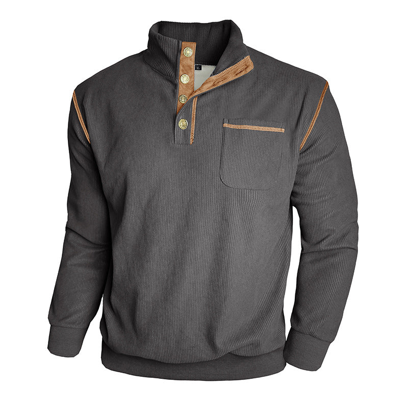 Herren Stepppullover Modern Kragen Elegante Männerpullover