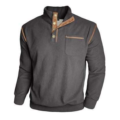 Herren Stepppullover Modern Kragen Elegante Männerpullover
