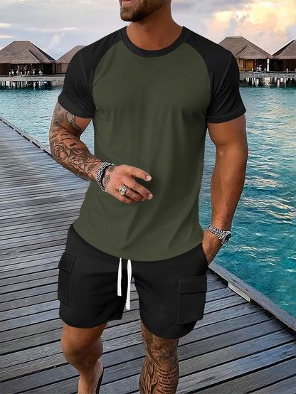 Herren Sport T-Shirt Raglan Ärmel Modern Sportlich