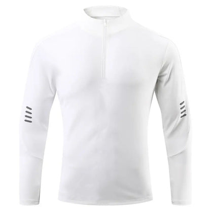 Herren Langarmshirt Funktionsshirt Mit Reißverschluss Hochwertig