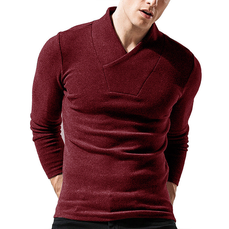 Modischer Herren Pullover Asymmetrischer Kragen Trendig
