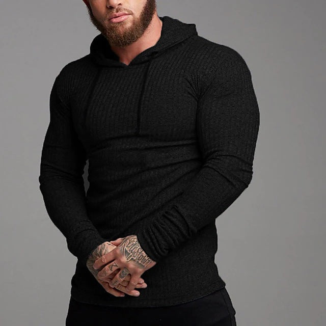 Herren Kapuzenpullover Strukturiert Stylisch Modern
