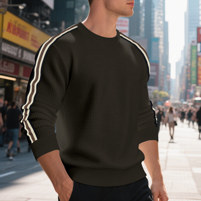 Herren Sweatshirt Sportlich Streifen Modern