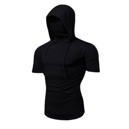 Herren Sport T-Shirt mit Mundschutz Bequem atmungsaktiv