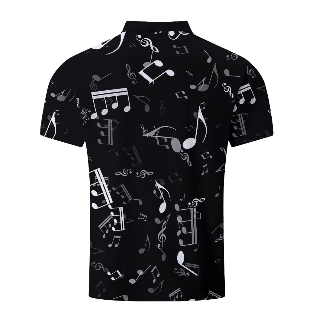 Herren Poloshirt Musik Druck Berlin Style