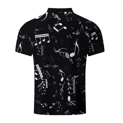 Herren Poloshirt Musik Druck Berlin Style