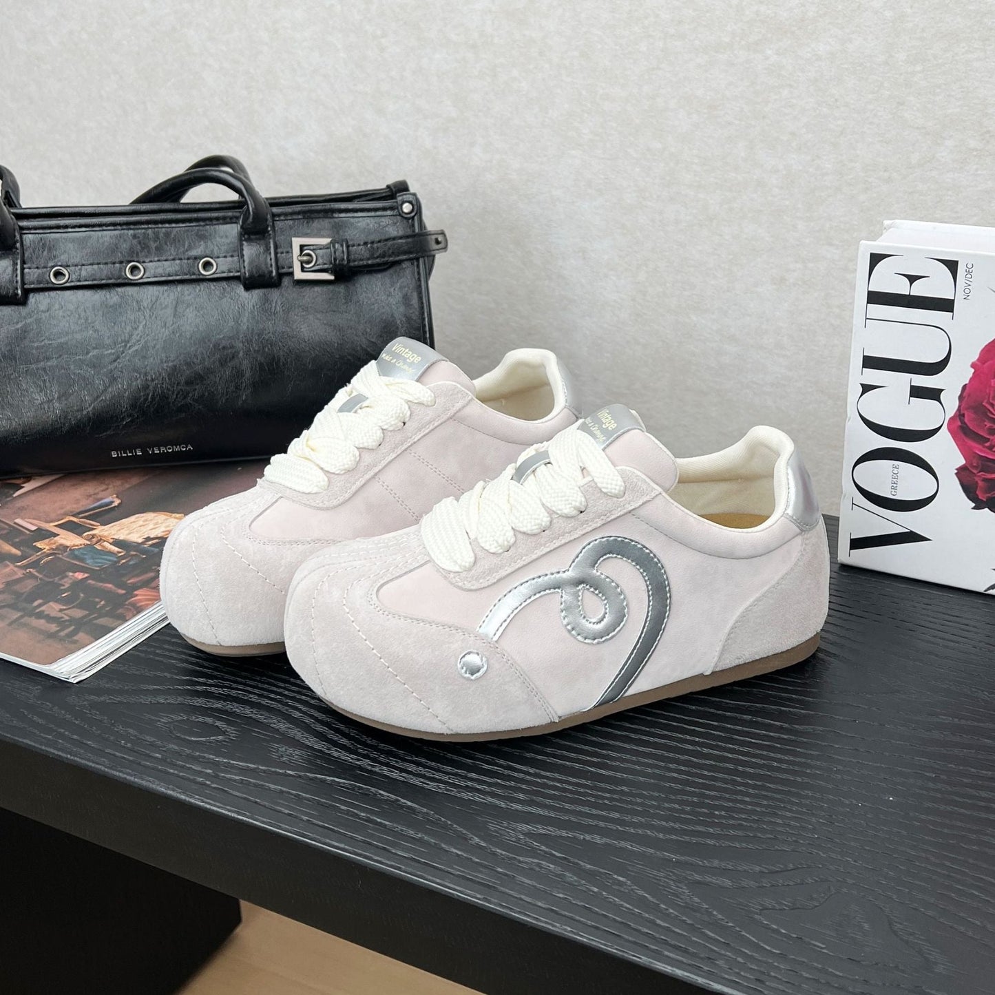 Damen Sneaker Weiches Wildleder Bequem Laufsohlen